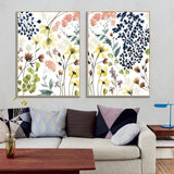 50cmx70cm Flower Composition 2 Sets Gold Frame Canvas Wall Art