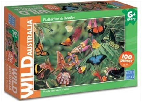 Wild Australia Butterflies & Beetles 100 Piece Puzzle