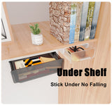 Under Desk Drawer Slide-out Large Office Organizers and Storage Drawers - Small Clear