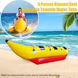 Inflatable Boat Tube 3-Person Towable Tube For Boating  Banana Float