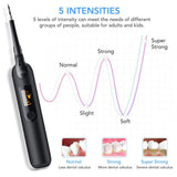 Electric Ultrasonic Dental Tartar Plaque Calculus Tooth Remover Set Kits Cleaner with LED Screen