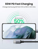 UGREEN 50150 USB-C Male to Male 60W PD Fast Charging Cable 1M