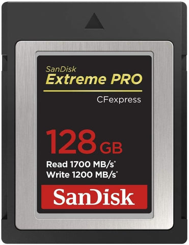 SanDisk 128GB Extreme PRO CFexpress Card Type B - SDCFE-128G-GN4NN READ 1700 MB/S WRITE 1200MB/S