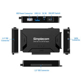 Simplecom SA492 USB 3.0 to 2.5", 3.5", 5.25" SATA IDE Adapter with Power Supply