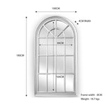 Window Style Mirror - White Arch 70 CM x 130 CM