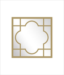 Window Style Mirror - Gold Square 75cm x 75cm