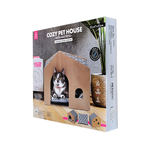 Pet Basic Chimney Cozy Cat House Waterproof Mattress 52 x 47cm x 50cm