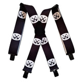 YAAMA 5 cm width Axe pattern suspender adjustable sliders for both men and women