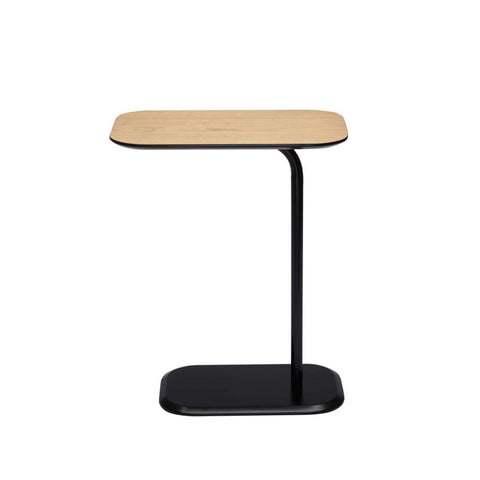 DEANNA Side Table in Black and Light Oak