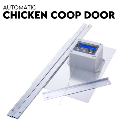 Chicken Coop Door with Digital LCD Screen to manage Timer and Sensor