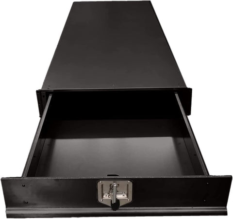 Under Tray Body Tool Box Trundle Drawer 1500 Long UTE Truck ToolBox Black