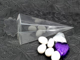 10 Pack of Clear Pyramid Triangle Shaped Small Clear Gift Box - Bomboniere Jewelry Gift Party Favor Model Candy Chocolate Soap Box