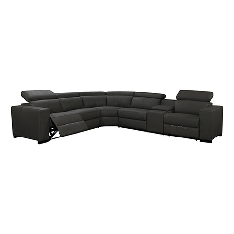 6 Seater Real Later sofa Grey Color Lounge Set for Living Room Couch with Adjustable Headrest