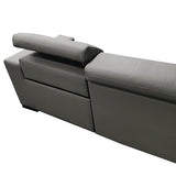 6 Seater Real Later sofa Grey Color Lounge Set for Living Room Couch with Adjustable Headrest