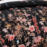 King Size 3pcs Floral Black Quilt Cover Set(3PCS)