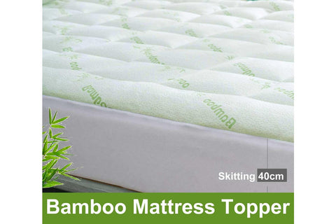 King Single Size Bamboo Mattress Topper 800GSM