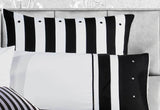 Queen Size Black White Striped Quilt Cover Set(3PCS)