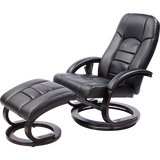 PU Leather Massage Chair Recliner Ottoman Lounge Remote