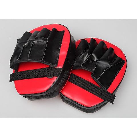 2 x Thai Boxing Punch Focus Gloves Kit Training Red & Black