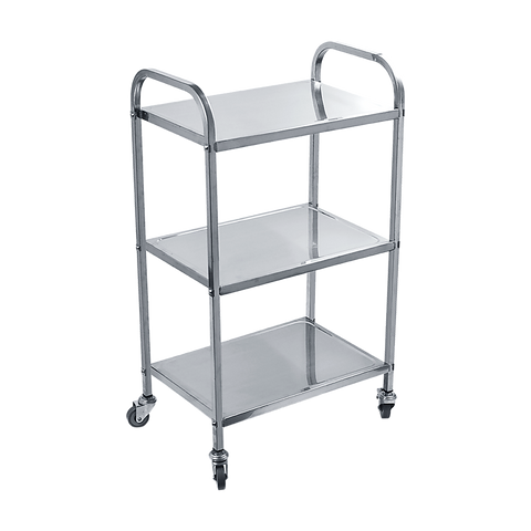 3 Tiers Food Trolley Cart Stainless Steel Utility Kitchen Dining Service