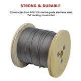 Marine Stainless Steel Wire G316 Wire Balustrade Cable Rope 3.2mm 7x7 Decking