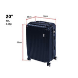Delegate Suitcases Luggage Set 20" 24" 28" Carry On Trolley TSA Travel Bag