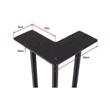 Set of 4 Industrial 3-Rod Retro Hairpin Table Legs 12mm Steel Bench Desk - 71cm Black