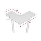 Set of 4 Industrial Retro Hairpin Table Legs 12mm Steel Bench Desk - 71cm White