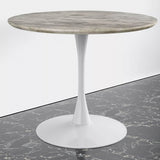 Jana White Mid-Century Design Round Dining Table