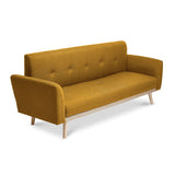 Nicholas 3-Seater Yellow Foldable Sofa Bed