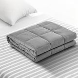 Giselle Bedding 9KG Cotton Weighted Blanket Heavy Gravity Deep Relax Adult Light Grey