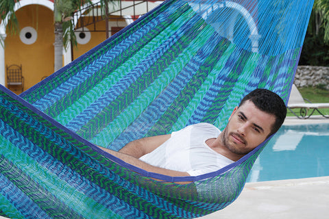 Queen Size Cotton Hammock in Caribe