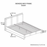 Mondeo PU Leather Queen White Bed