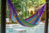 Jumbo  Size Outoor Cotton Mayan Legacy Mexican Hammock in Colorina